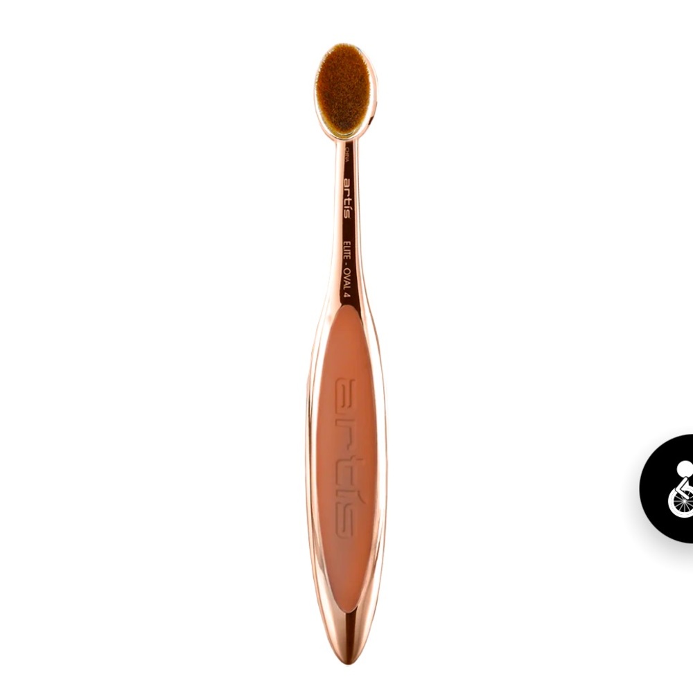 Artis Elite Oval 4 Metal Alloy Makeup Brush Rose Gold concealer foundation NWOB
